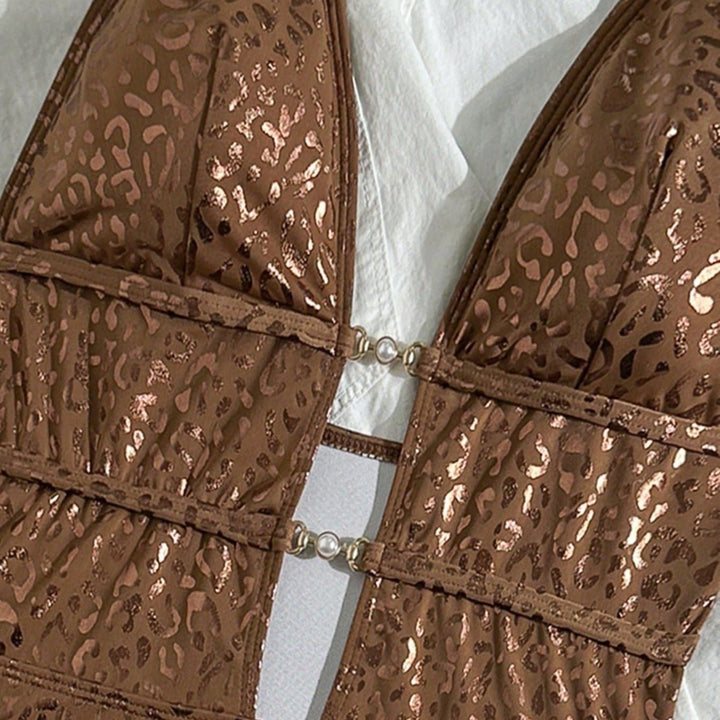 Damen Eleganter Badeanzug mit tiefem Rückenausschnitt Echo Archiv