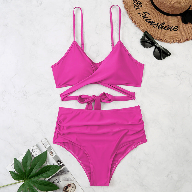 Damen Crop-Top Bikini-Set mit geflochtenem Design Echo Archiv
