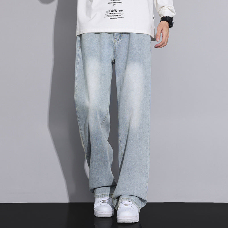 Herren weite Denim-Jeans im modernen Used-Look Echoarchiv