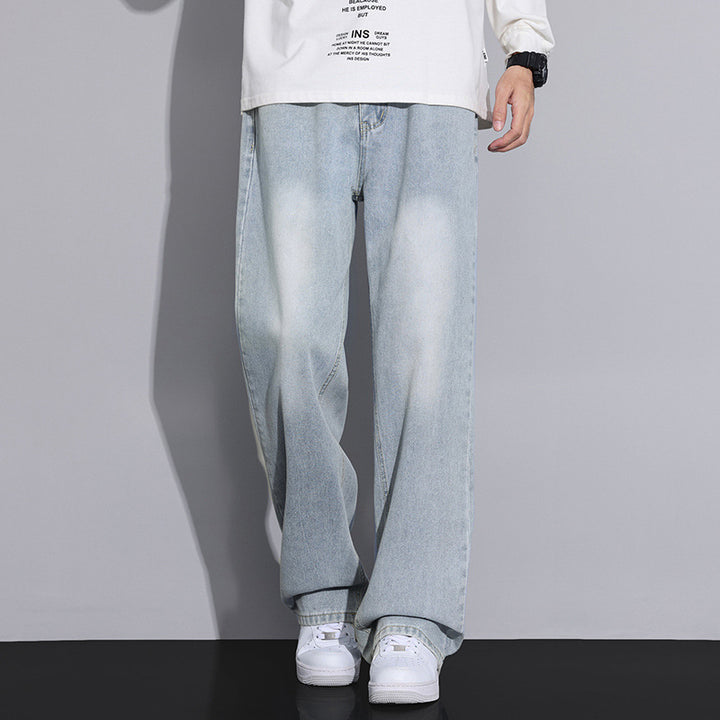 Herren weite Denim-Jeans im modernen Used-Look Echoarchiv