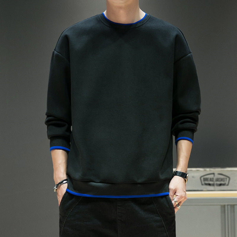 Herren Relaxed-Sweatshirt mit kontrastpaspelierten Bündchen und Clean-Rundhals Echo Archiv