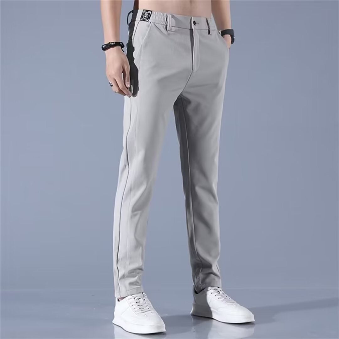 Herren moderne sportliche Chino-Hose mit elastischem Bund und funktionalen Taschen Echoarchiv