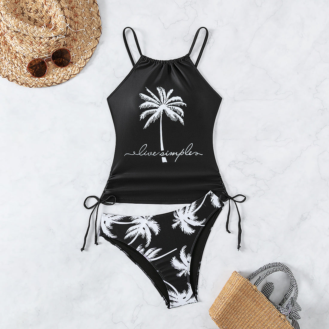 Damen Tankini mit elegantem Palmenmotiv – Maréssa