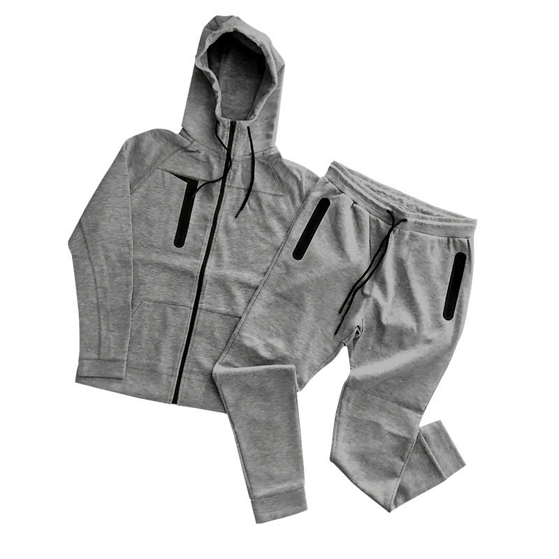 Herren sportlicher Hoodie-Anzug mit innovativem Design und praktischen Reißverschlusstaschen Echoarchiv