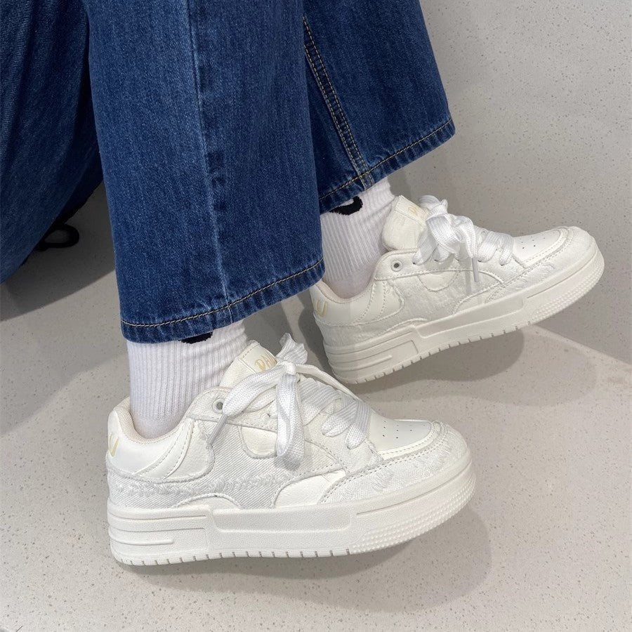 Damen Schnürsneakers mit trendigem, texturiertem Obermaterial von Echo Archiv