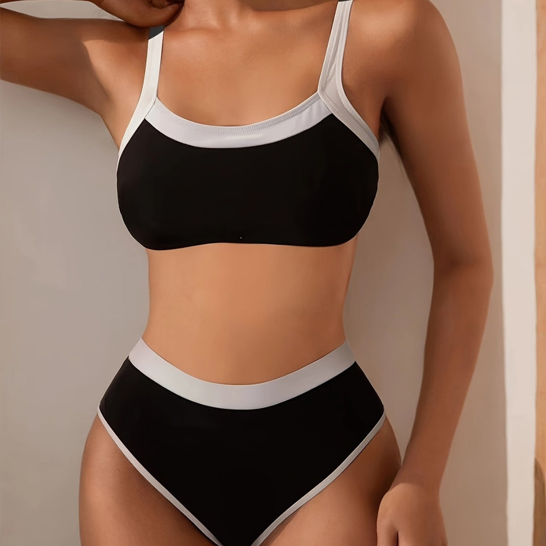 Damen Bikini-Set mit sportlichem Schnitt und hohem Taillenslip Echo Archiv