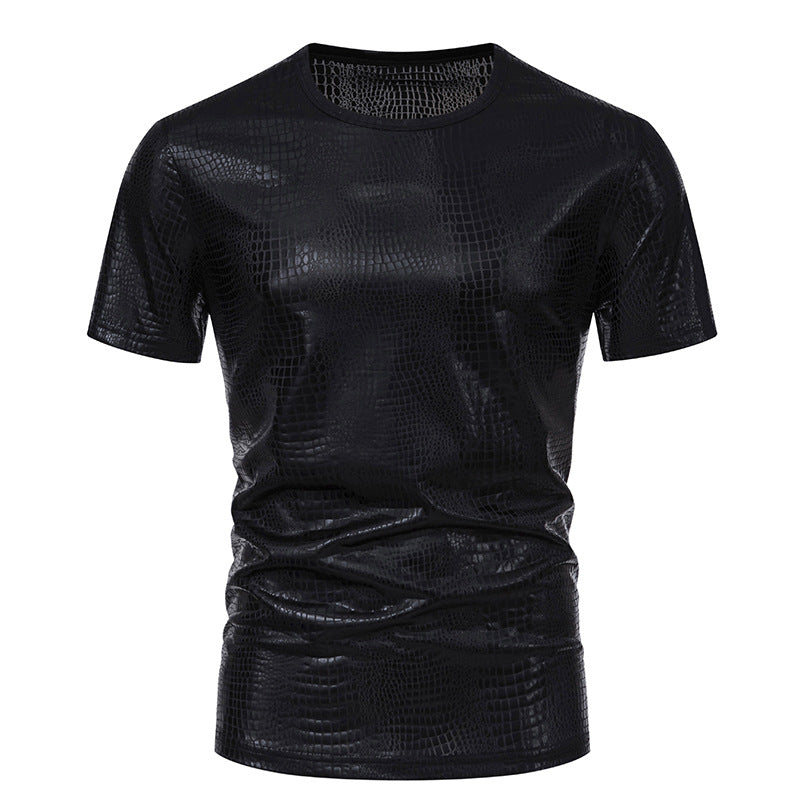 Herren Kurzarmshirt mit schimmerndem Schlangenmuster Echoarchiv