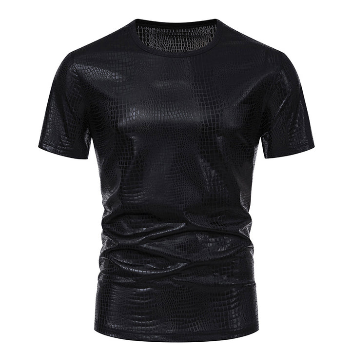 Herren Kurzarmshirt mit schimmerndem Schlangenmuster Echoarchiv