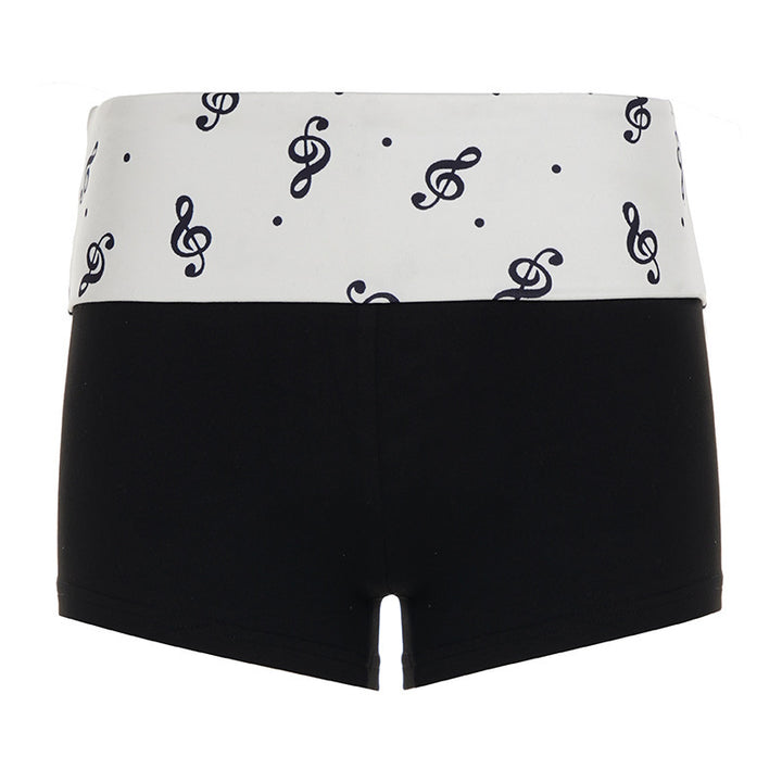 Damen Bade-Shorts mit verspieltem Notenmuster und bequemem Bund Echo Archiv