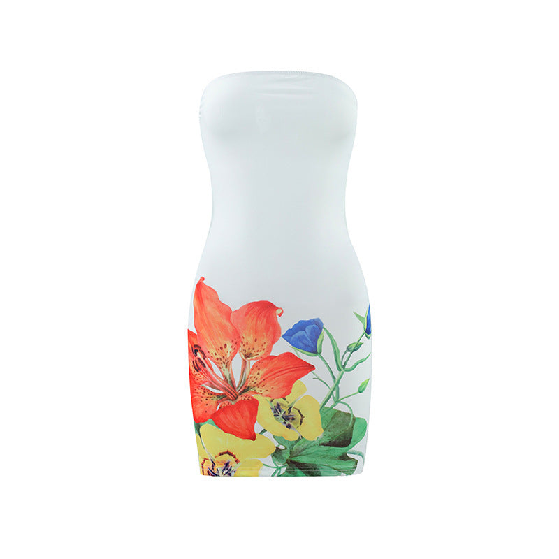 Damen Minikleid mit floralem Print und figurbetontem Schnitt Echo Archiv