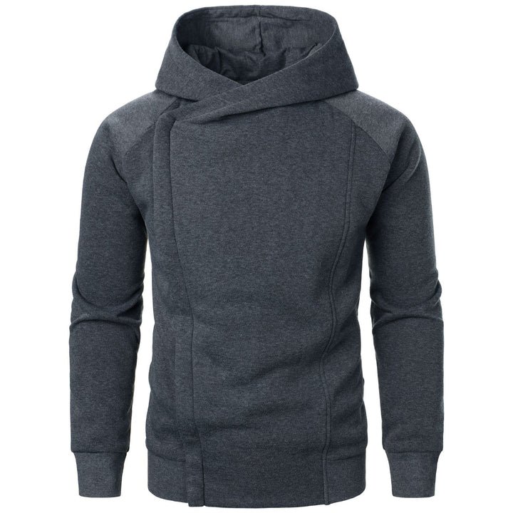 Herren modischer Hoodie mit asymmetrischem Kragen und bequemen Taschen Echoarchiv
