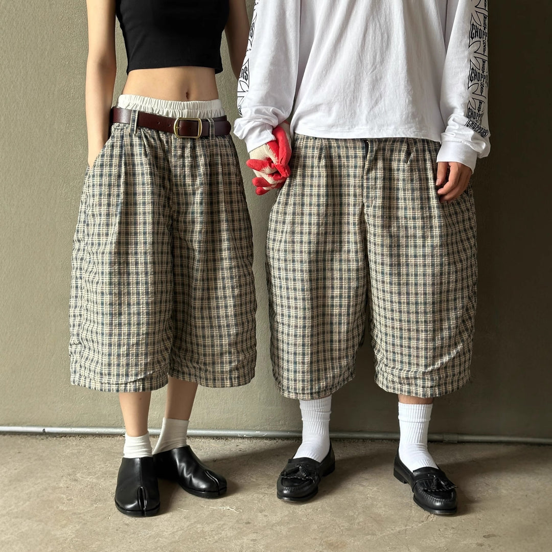 Damen Weit geschnittene Karoshorts Echo Archiv