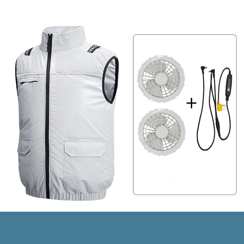 Unisex nan leichte kühlende Arbeitsweste mit integrierten Ventilatoren und externem Akku Echo Archiv