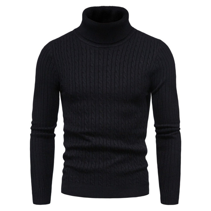 Herren Rollkragenpullover mit Zopfmuster Echoarchiv