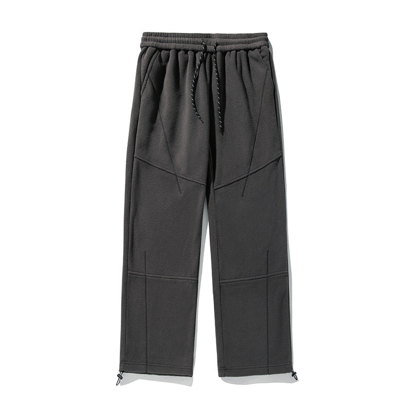 Unisex Weite Fleecehose mit elastischem Bund, Tunnelzug und verstellbarem Beinabschluss Echo Archiv