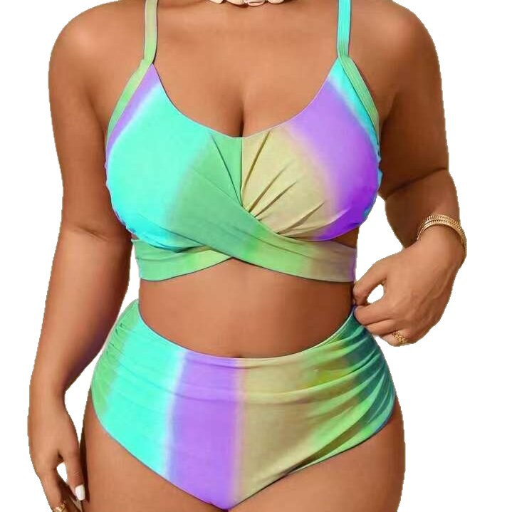 Damen Hochtailliertes Bikini-Set mit verspieltem Wickeldetail Echo Archiv