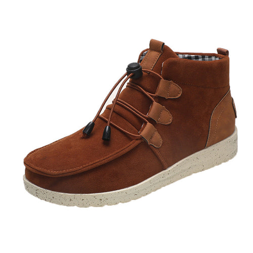 Herren nan lässige Wildleder-Stiefelette mit Mokassinspitze elastischem Kordelzug und dämpfender Leichtsohle Echo Archiv