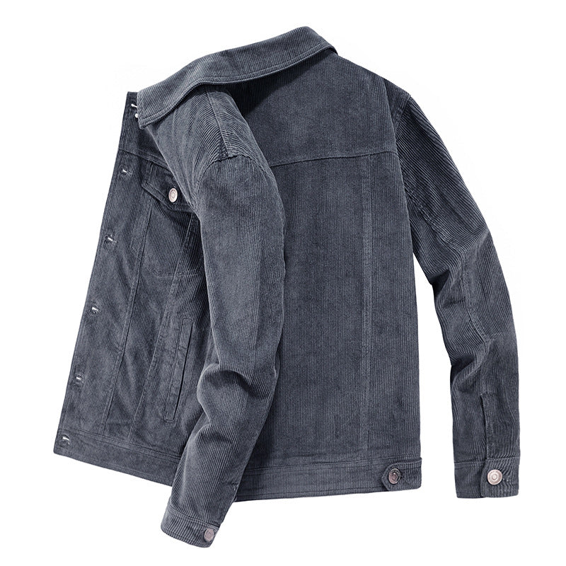 Herren Lässige Cordjacke mit praktischem Kragen Echo Archiv