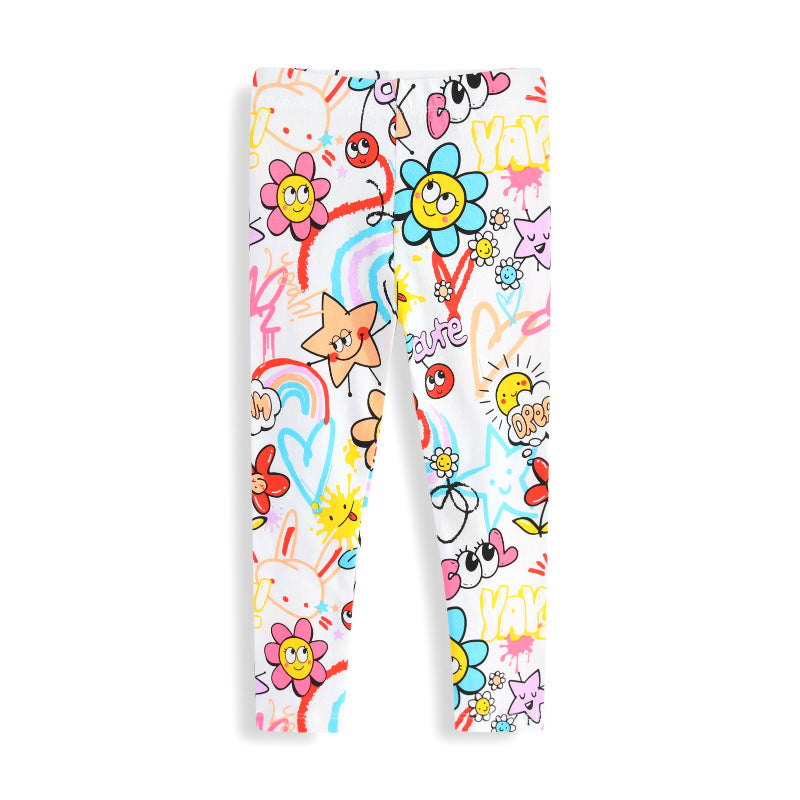Mädchen Leggings mit buntem Frühlingsdesign Echo Archiv