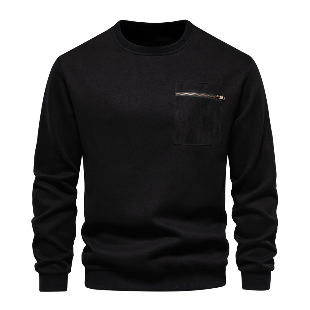Herren Sweatshirt mit praktischem Brustreißverschluss und weichem Innenfutter Echoarchiv