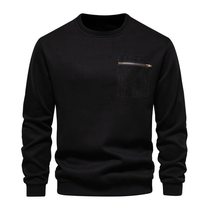 Herren Sweatshirt mit praktischem Brustreißverschluss und weichem Innenfutter Echoarchiv
