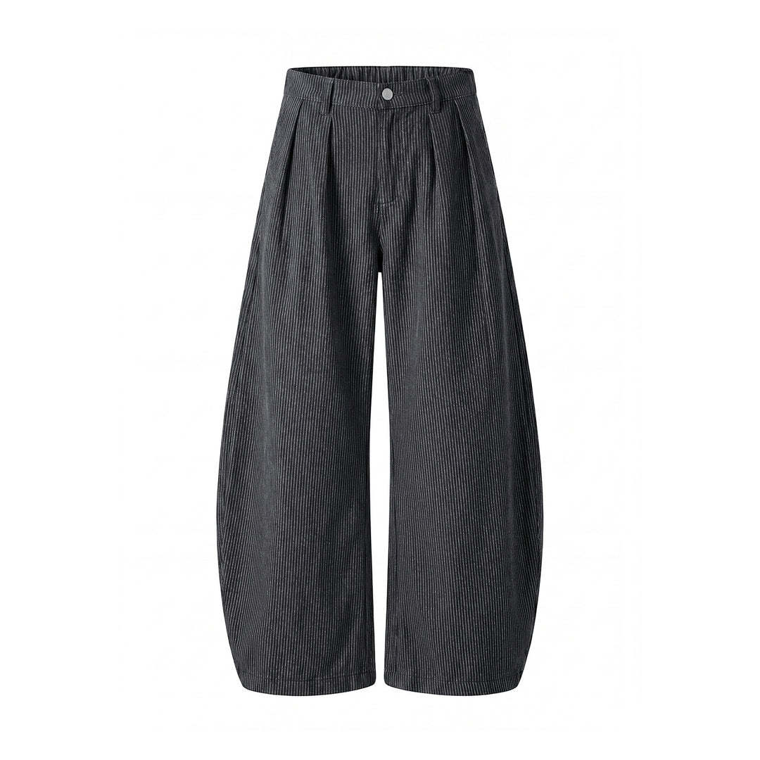 Damen Weite High‑Waist Culotte‑Hose mit Kellerfalten und ballonförmiger Silhouette Echo Archiv