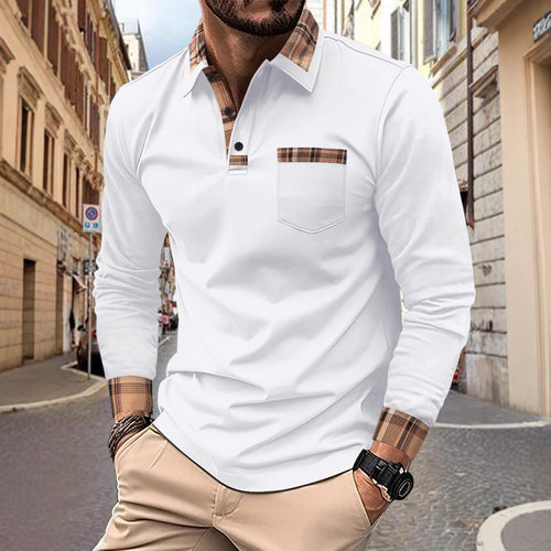 Herren Poloshirt mit Kontrastkragen und modischen Akzenten Echoarchiv