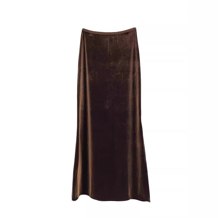 Damen Eleganter Maxirock aus schimmerndem Material Echoarchiv