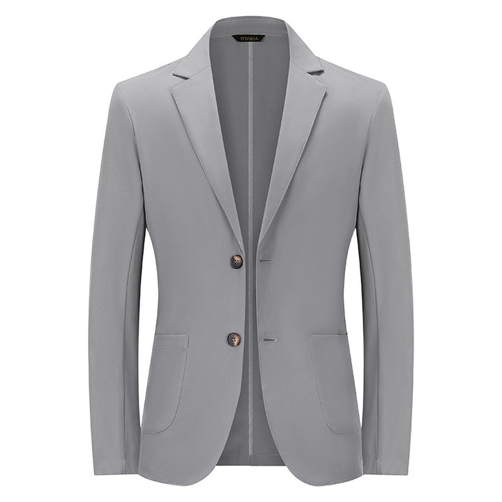 Herren Modernes Slim-Fit Sakko mit schmalem Revers und aufgesetzten Taschen Echoarchiv