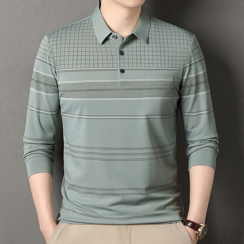 Herren komfortables Poloshirt mit strukturiertem Design und eleganten Details Echoarchiv