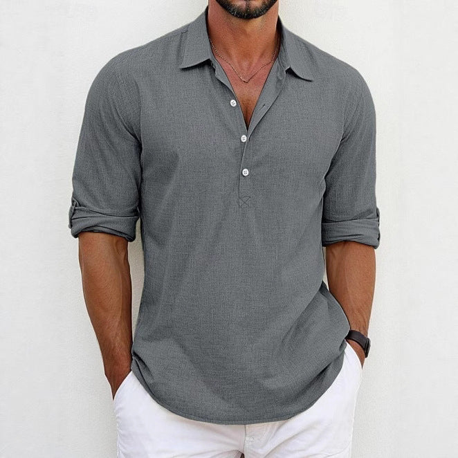 Herren stylisches Langarm-Hemd Echoarchiv