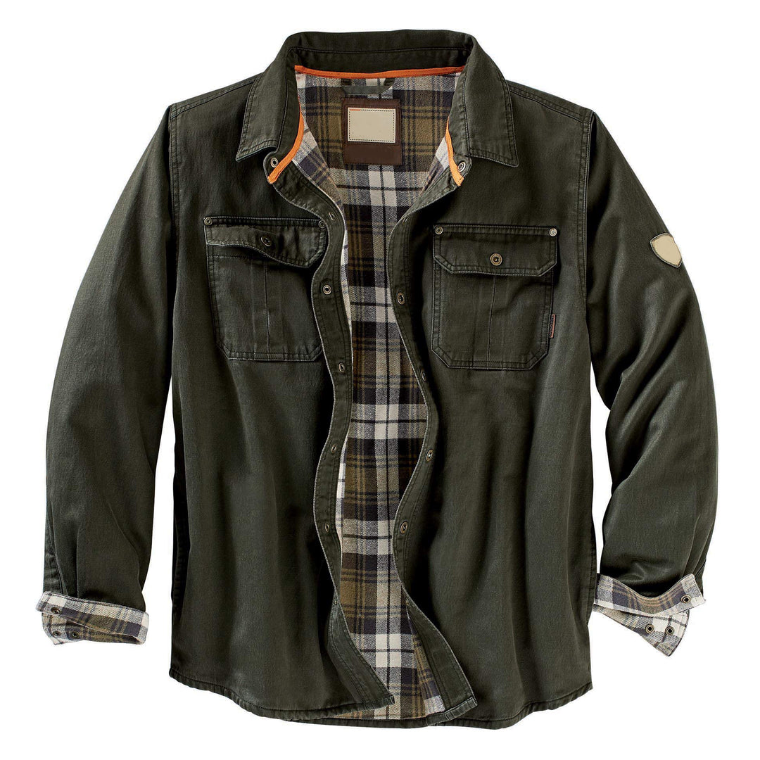 Herren Hemdjacke mit kariertem Innenfutter und praktischen Brusttaschen Echoarchiv