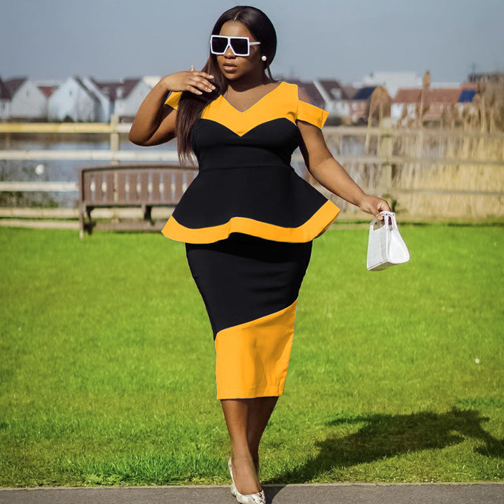 Damen Figurbetontes Peplum-Kleid Echo Archiv