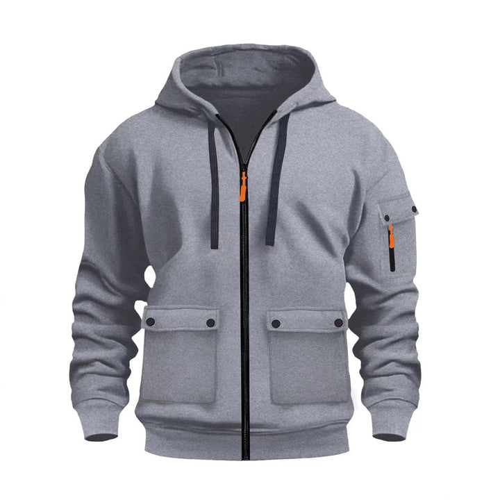 Herren funktionale Kapuzenjacke mit mehreren Taschen Echoarchiv