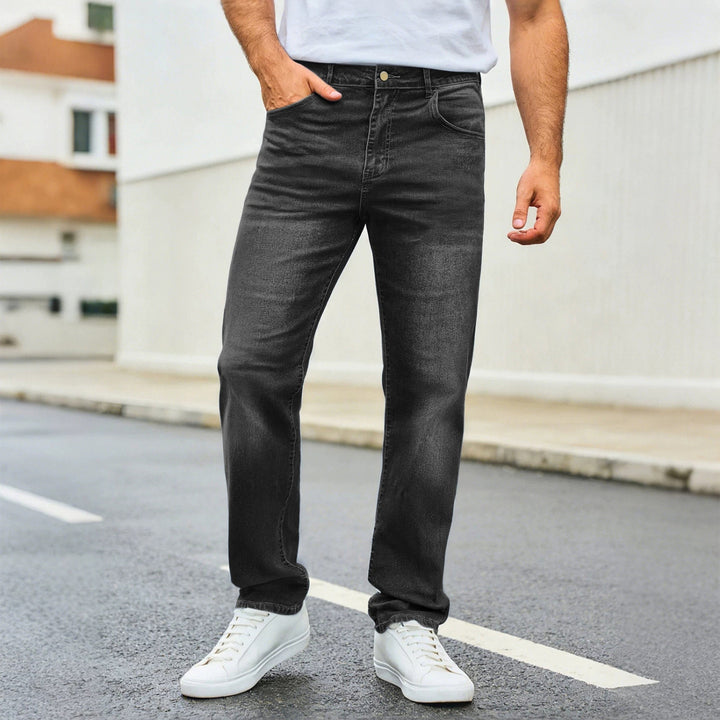 Herren nan lässige Straight-Leg-Jeans mit mittlerer Bundhöhe und Komfortstretch Echo Archiv