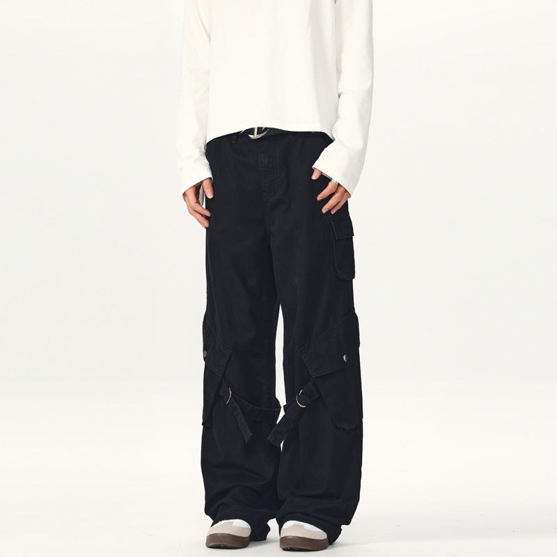 Herren Ultraweite Canvas-Cargohose mit D-Ring-Gurtsystem und multiplen Pattentaschen Echo Archiv