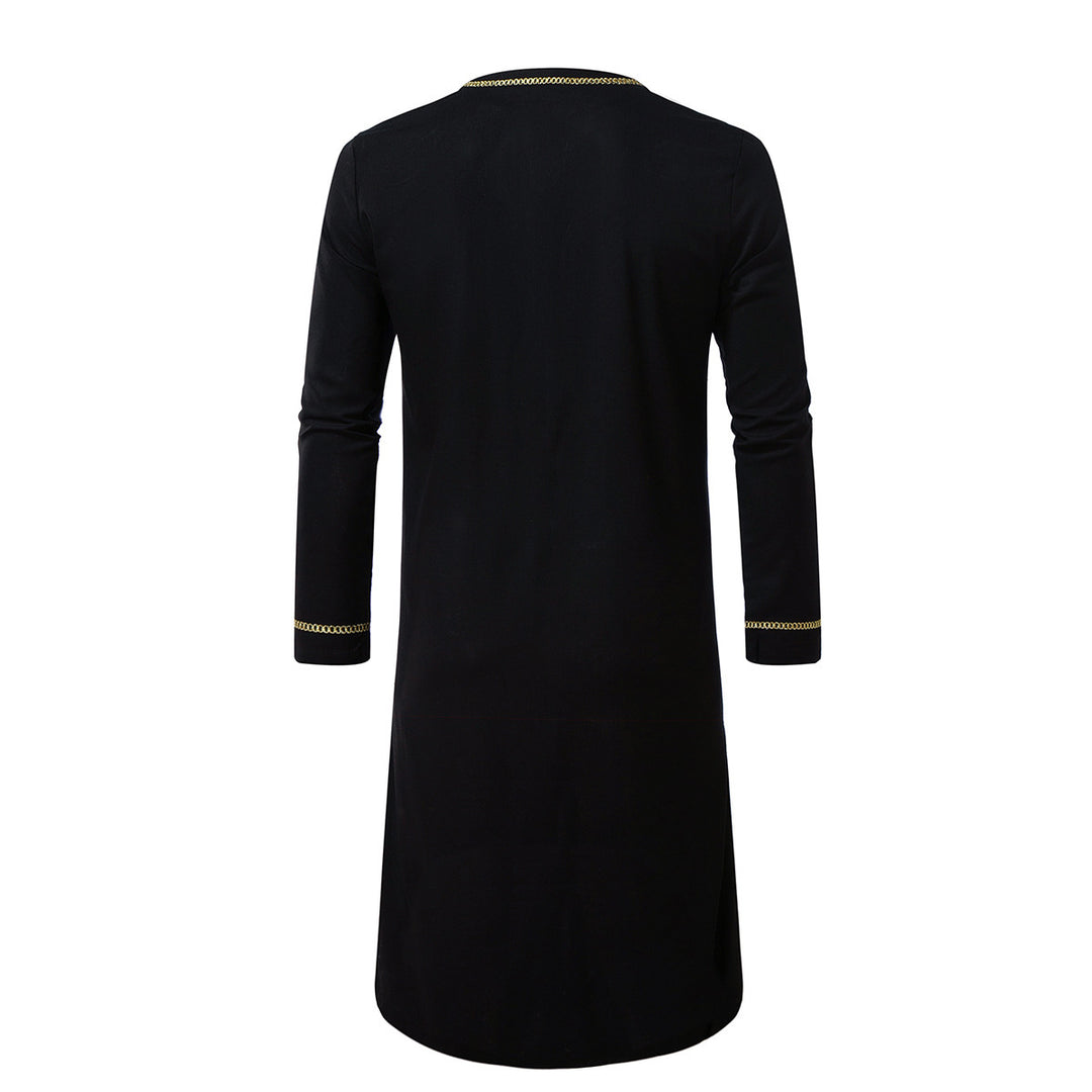 Herren elegantes Tunika-Kleid mit feinen Stickdetails Echoarchiv
