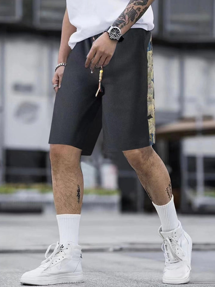 Herren lässige Shorts mit kontrastierenden seitlichen Mustern Echoarchiv