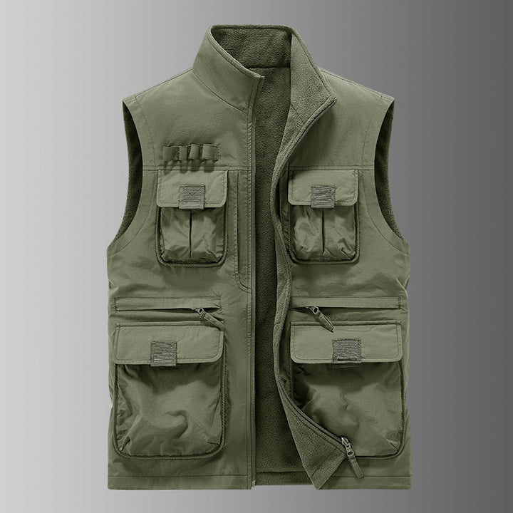 Herren Multifunktionale Utility‑Weste mit Fleecefutter & Mehrfach‑Taschen Echo Archiv