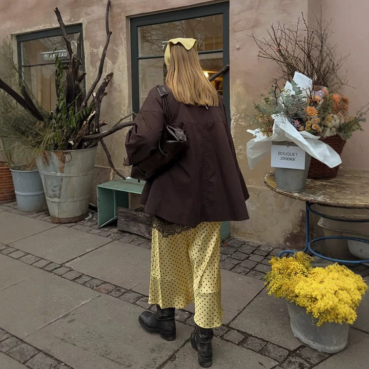 Damen Oversize Übergangsjacke mit Boxy-Schnitt und großen Eingrifftaschen Echoarchiv