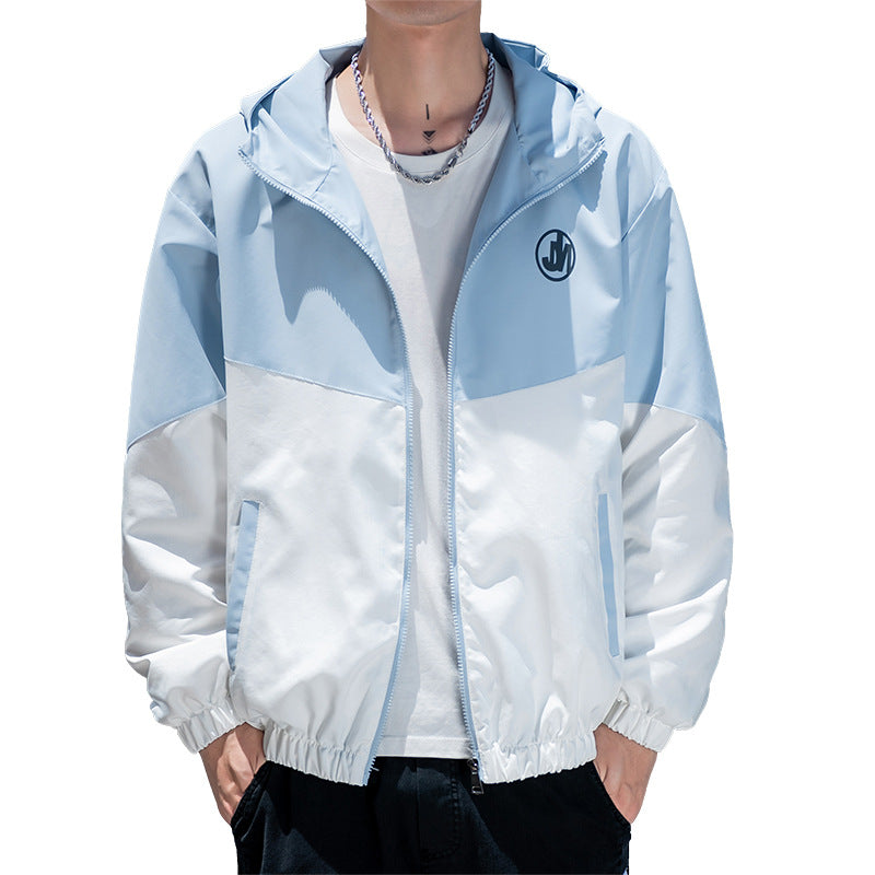 Herren leichte Übergangsjacke mit Kapuze und elastischen Bündchen Echoarchiv