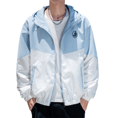 Herren leichte Übergangsjacke mit Kapuze und elastischen Bündchen Echoarchiv