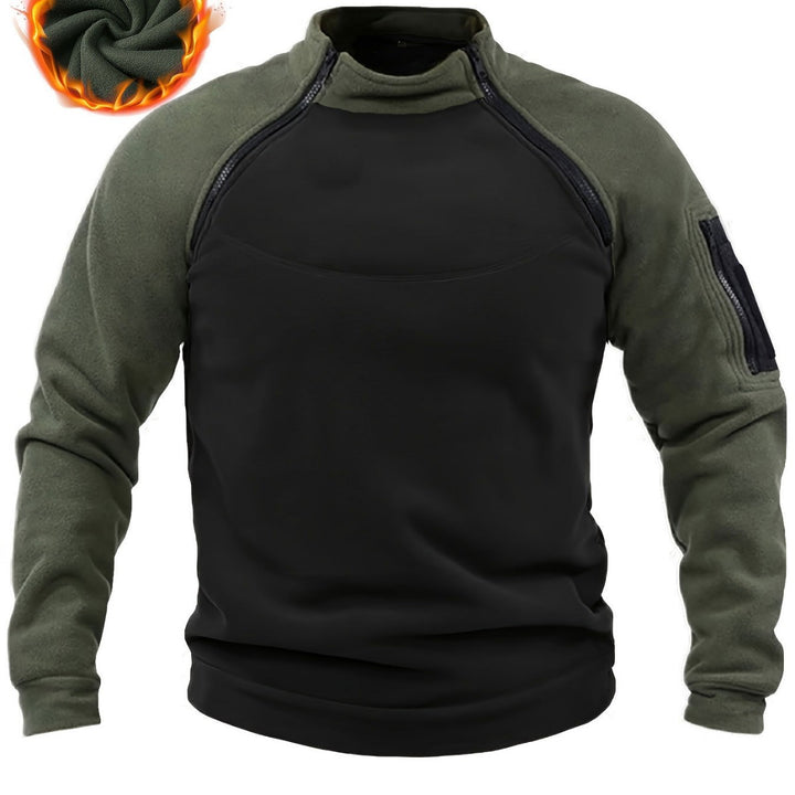 Herren Thermo-Fleecepullover mit Schulter-Reißverschlüssen & Ärmeltasche Echo Archiv