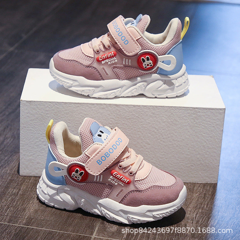 Damen Sportliche Kindersneaker mit praktischen Klettverschlüssen und niedlichen Applikationen Echo Archiv