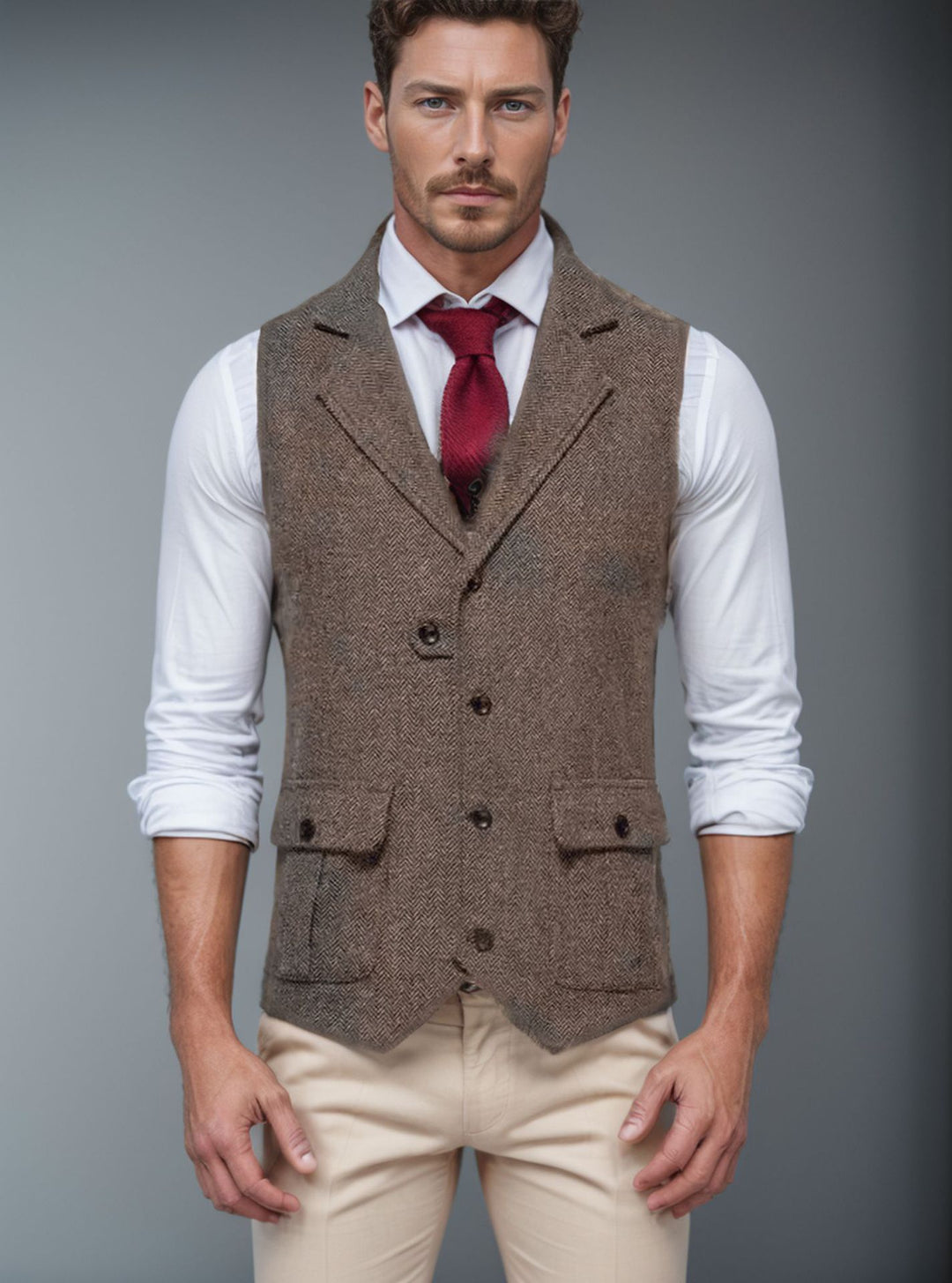 Herren Weste im klassischen Herringbone-Design Echoarchiv