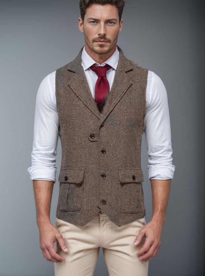 Herren Weste im klassischen Herringbone-Design Echoarchiv