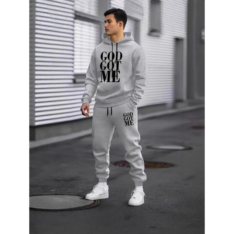 Herren Fragen Hoodie und Jogginghose Set Echoarchiv