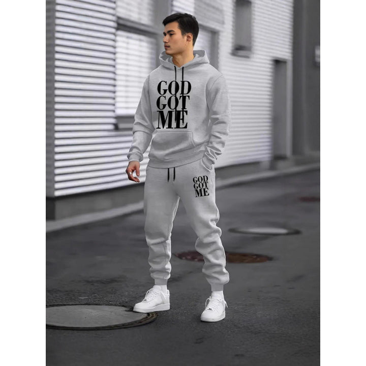 Herren Fragen Hoodie und Jogginghose Set Echoarchiv