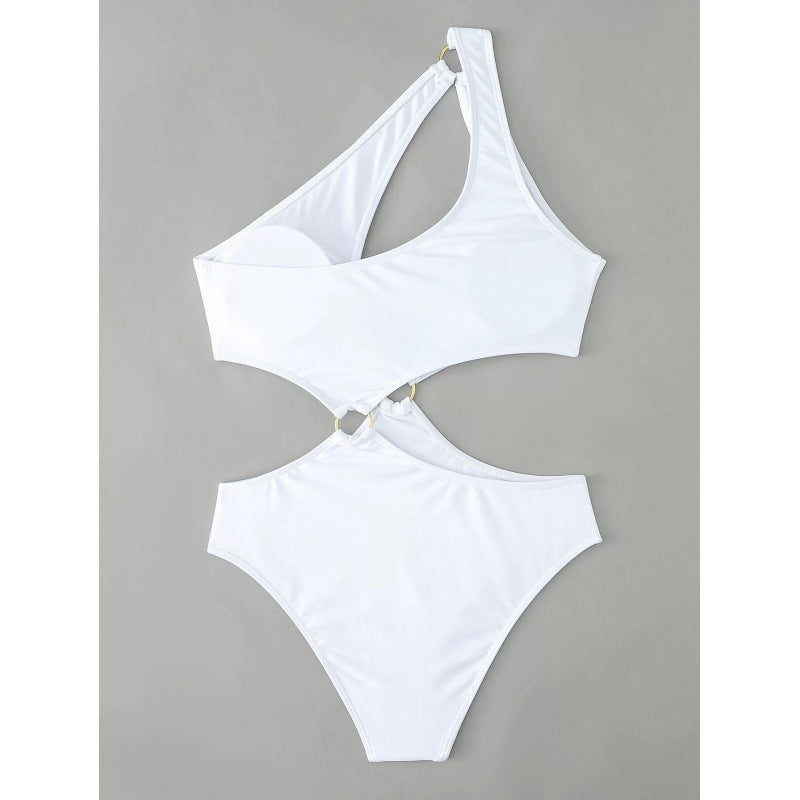 Damen Cut-Out Badeanzug mit modischem Ringdetail und figurformendem Schnitt Echo Archiv