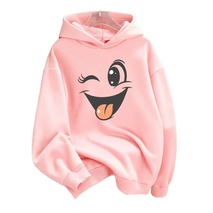 Damen Lustiger Kapuzenpullover mit einzigartigem Emoji-Design Echoarchiv